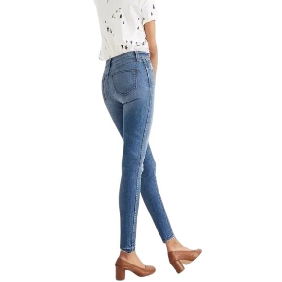 MADEWELL Distressed Curvy High-Rise Raw Hem Skinny Jeans - Size 25 - Picture 2 of 15